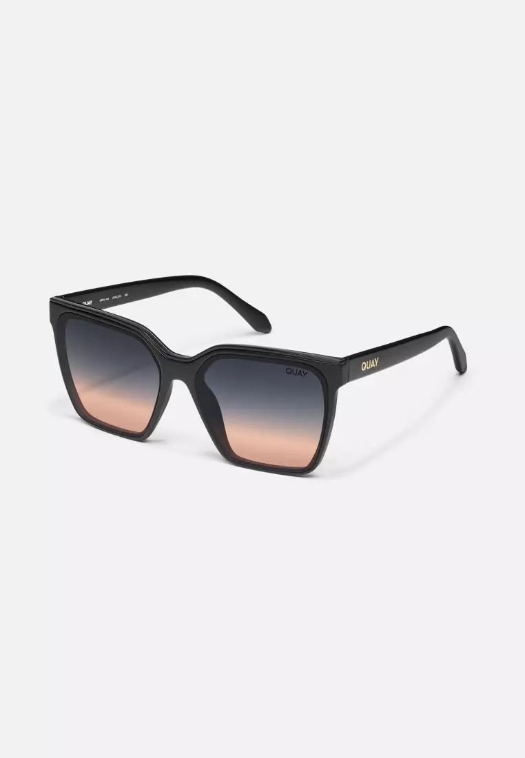 Level Up Sunglasses - Matte Black/Black Fade To Coral