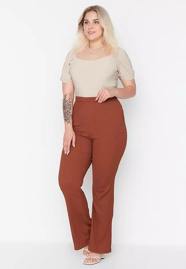 Buy Trendyol Plus Size Elastic Waist Pants Online
