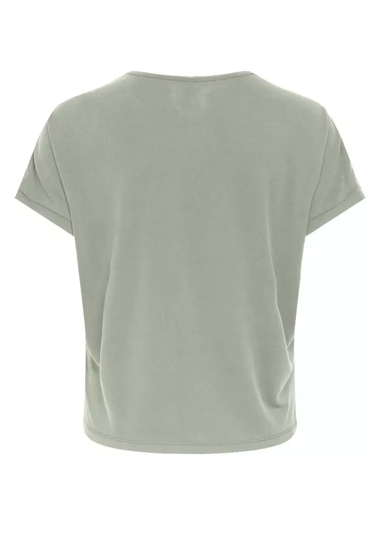 Short Sleeve Jersey Lace Panel Top