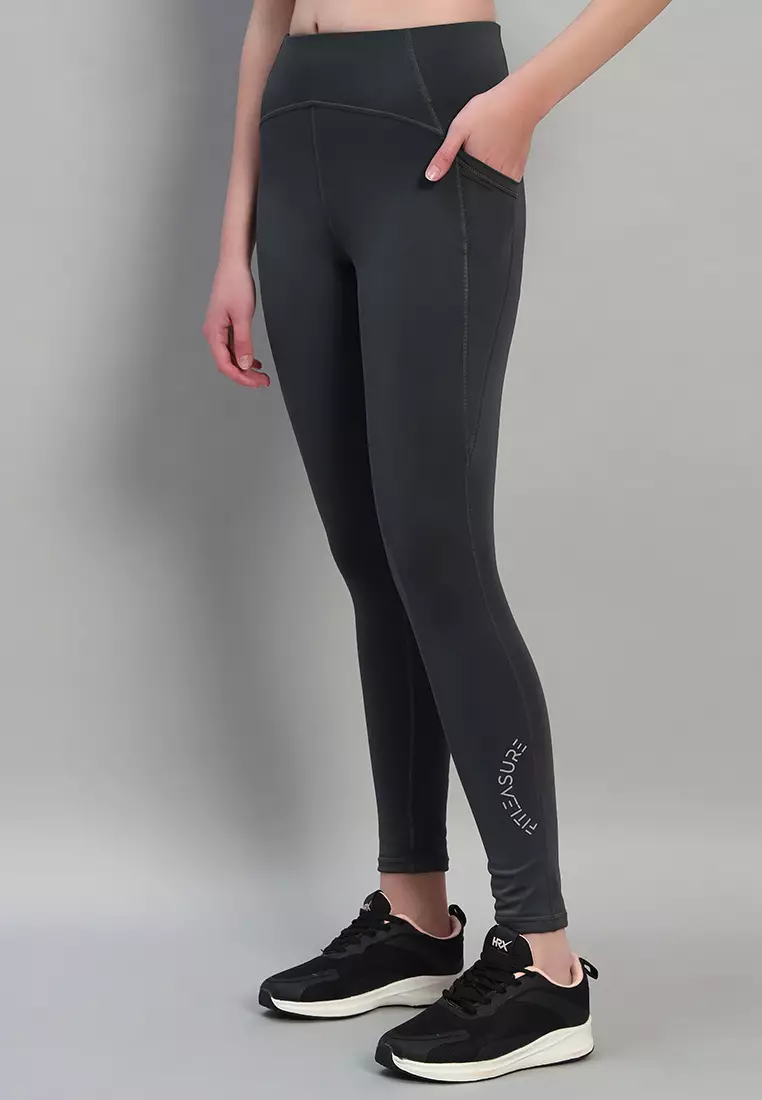 Women's Ultra-Stretch Nylon Lycra Grey Leggings