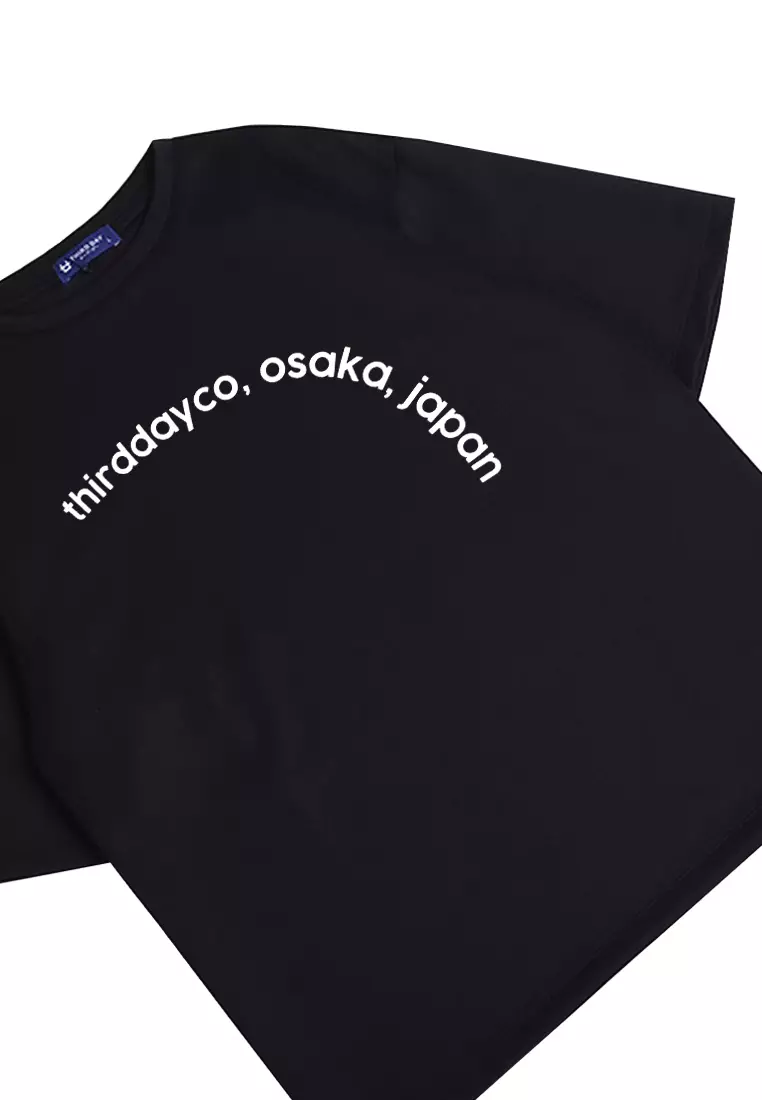 MTK60 Kaos Oversize Distro Pria Tdco Osaka Curve Hitam