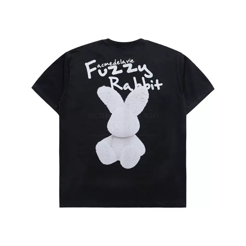 ☆関税込☆ACME DE LA VIE★FUZZY RABBIT SHORT SLEEVE T-SHIRT acme de la vie Unisex Black Fuzzy Rabbit Short Sleeve Tee