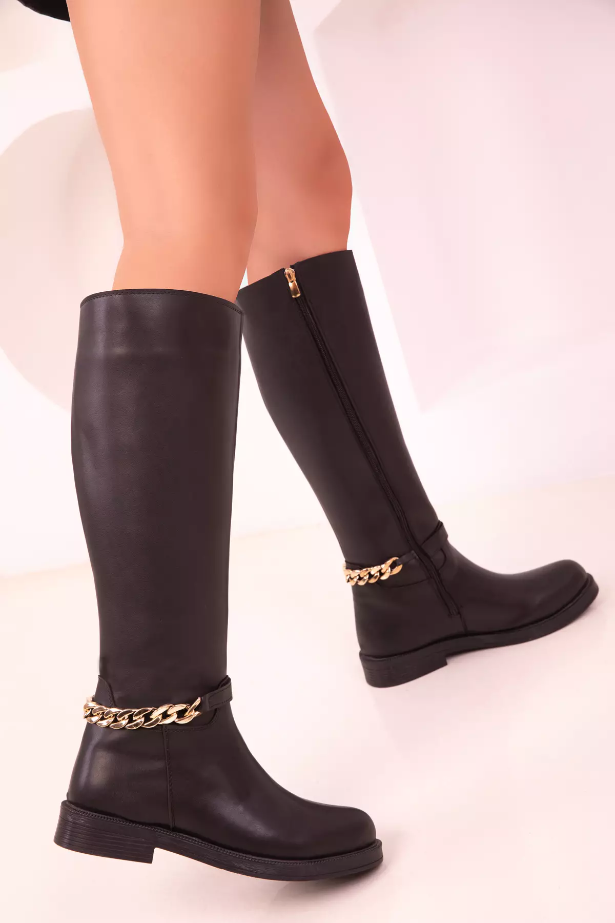 Chain Long Boots