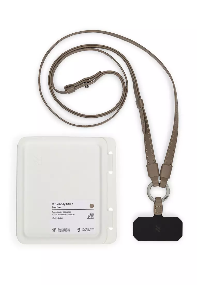 LOJEL Iloj Crossbody Strap Leather - Pebble Gray