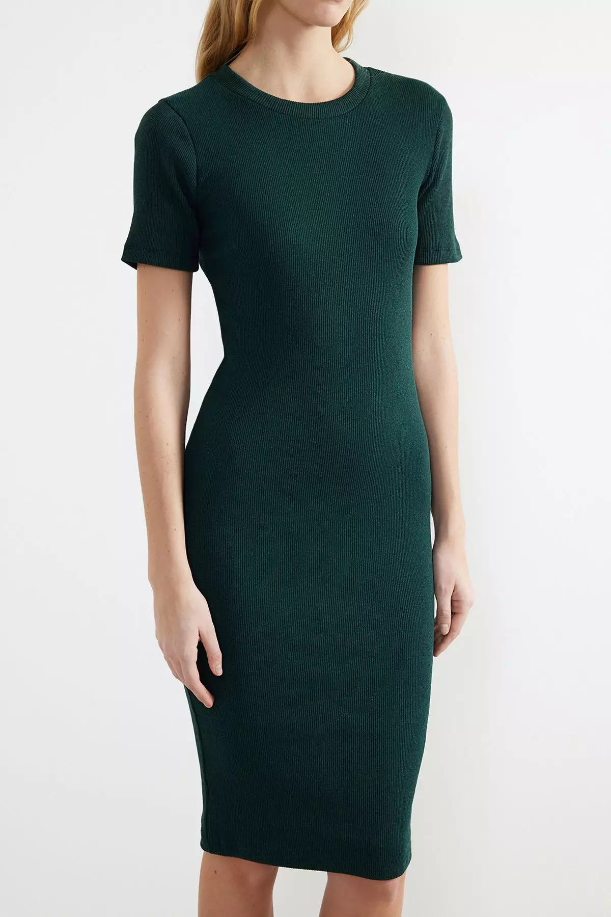 Buy Trendyol Solid Mini Bodycon Dress In Black | 6thStreet Kuwait