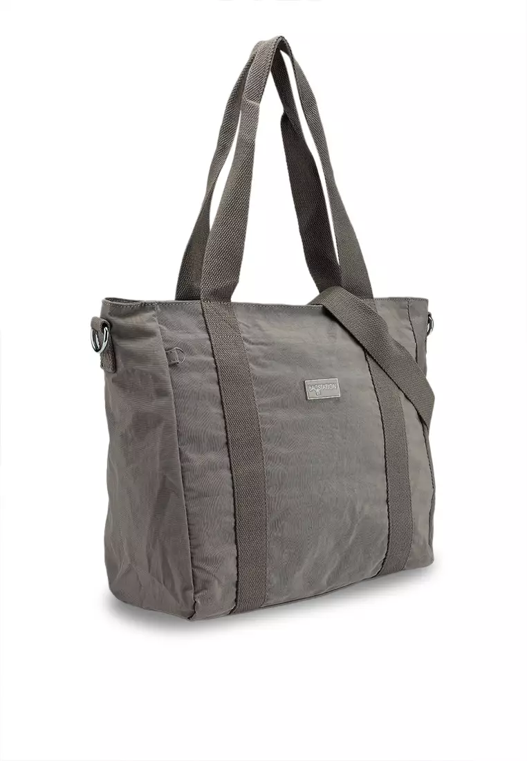 Metallic Series Crinkle Nylon Convertible Shoulder Bag