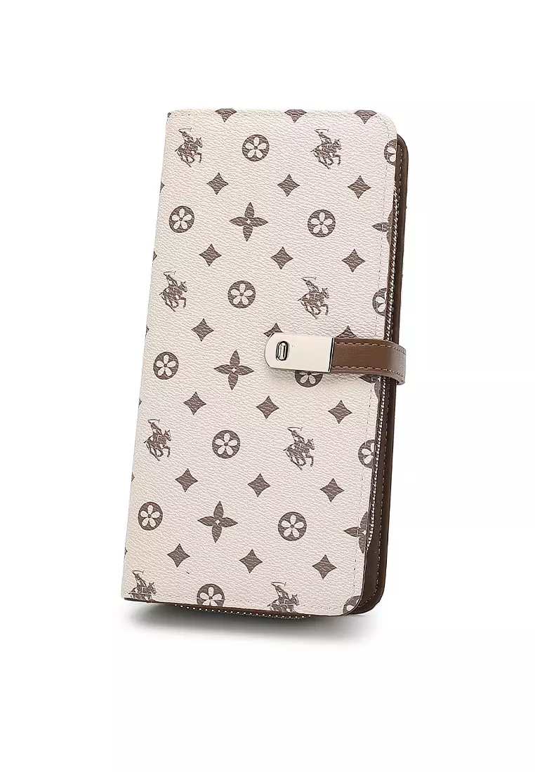 Women's Monogram Long Wallet / Purse (Dompet Panjang Wanita) - Cokelat