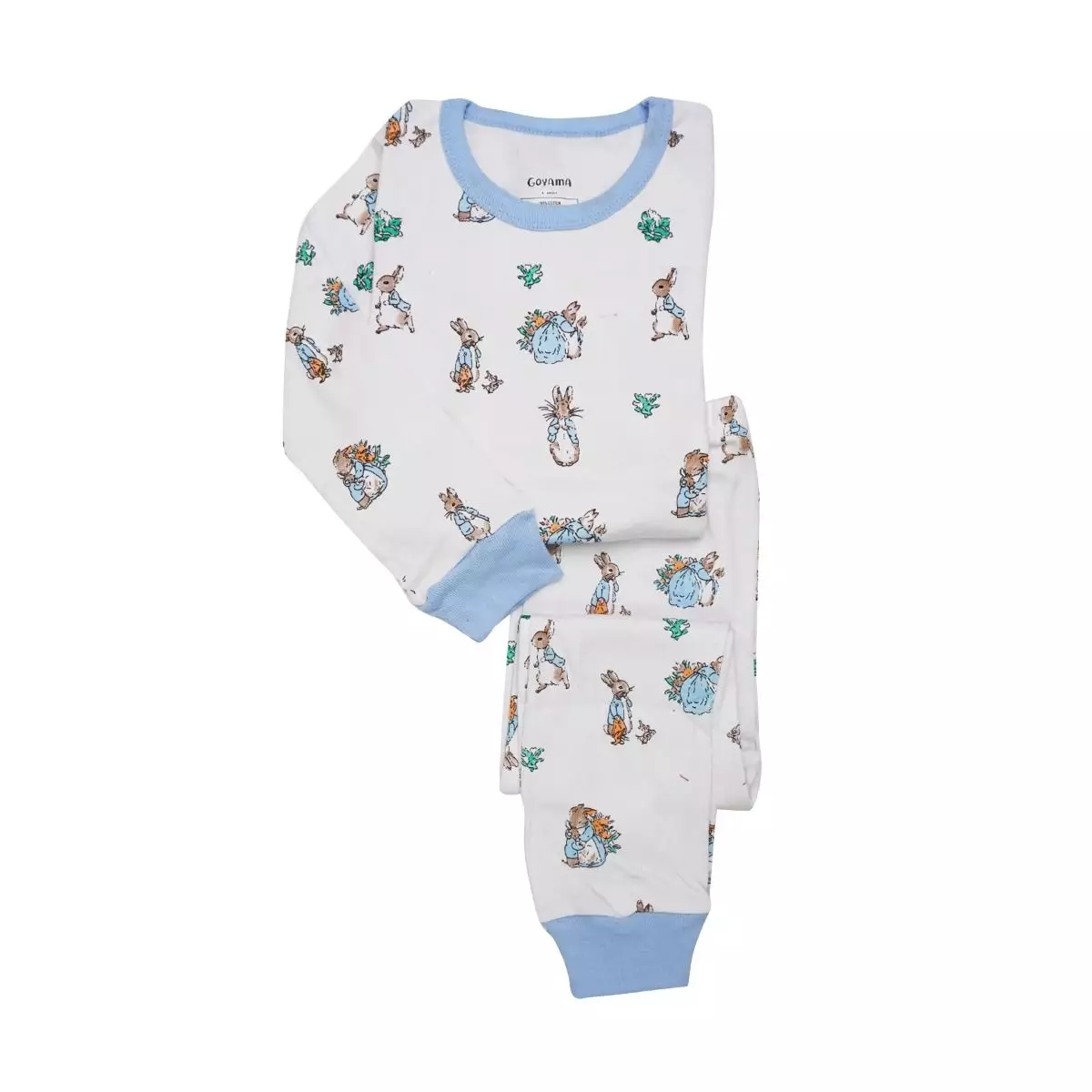 BAJU TIDUR PIYAMA ANAK SETELAN ANAK PEREMPUAN LENGAN PANJANG - peter bunny and mom