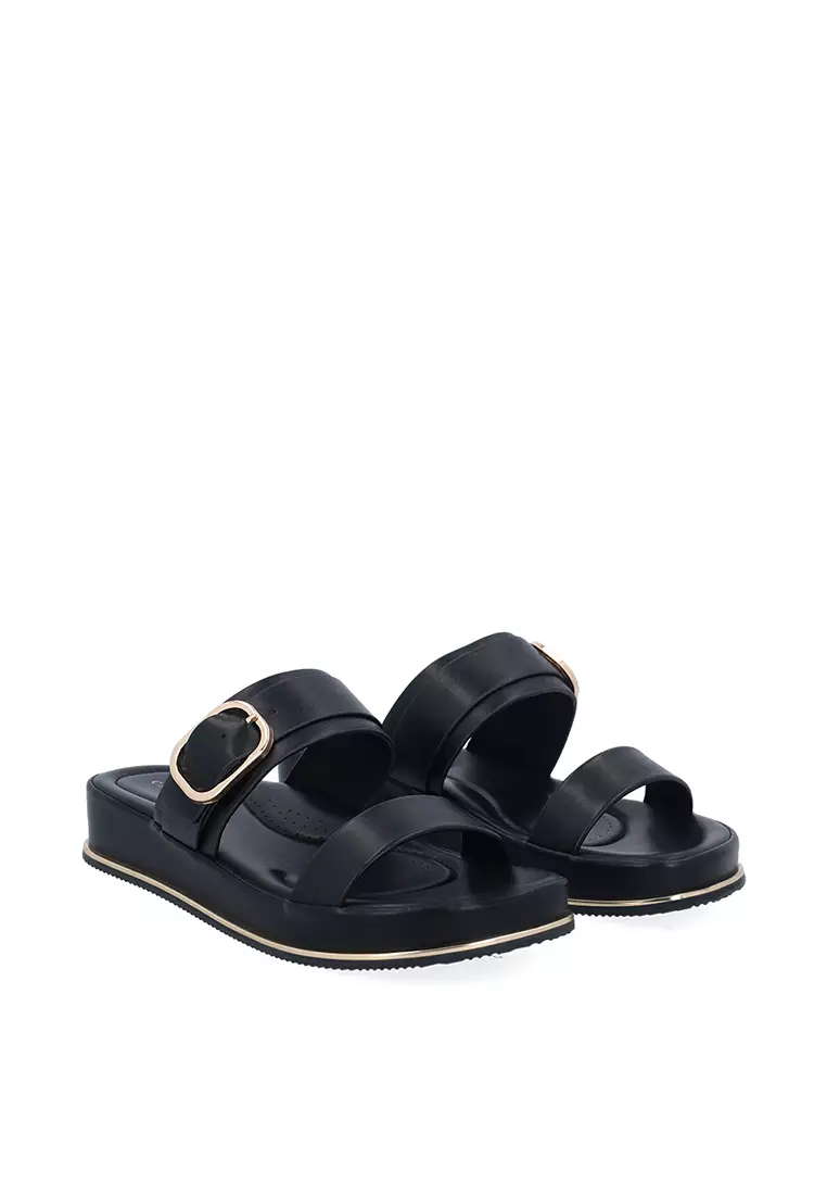 Black Cora Strappy Sandals