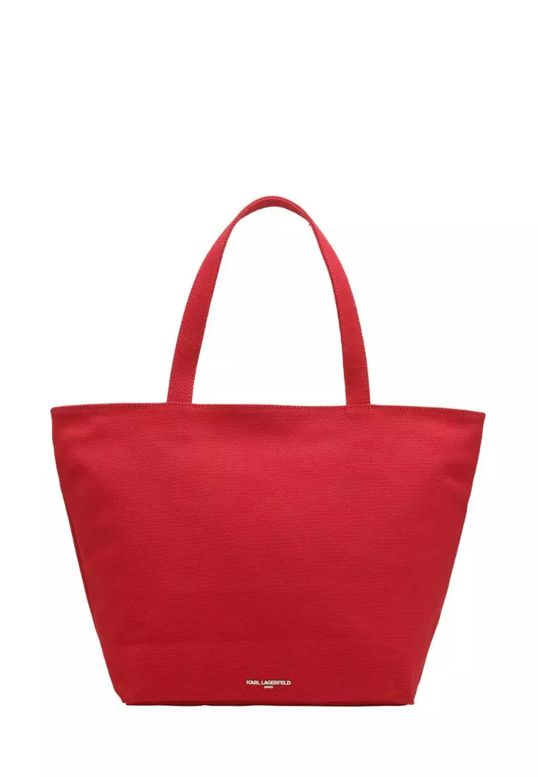 Cannes Canvas Karl Tote Crimson Multi
