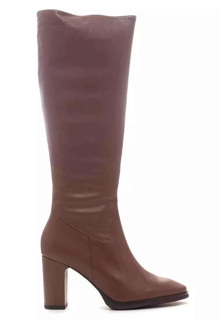 Maroon wide calf deals boots