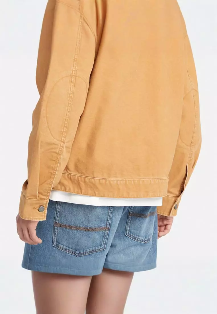 男款休閒水洗帆布外套