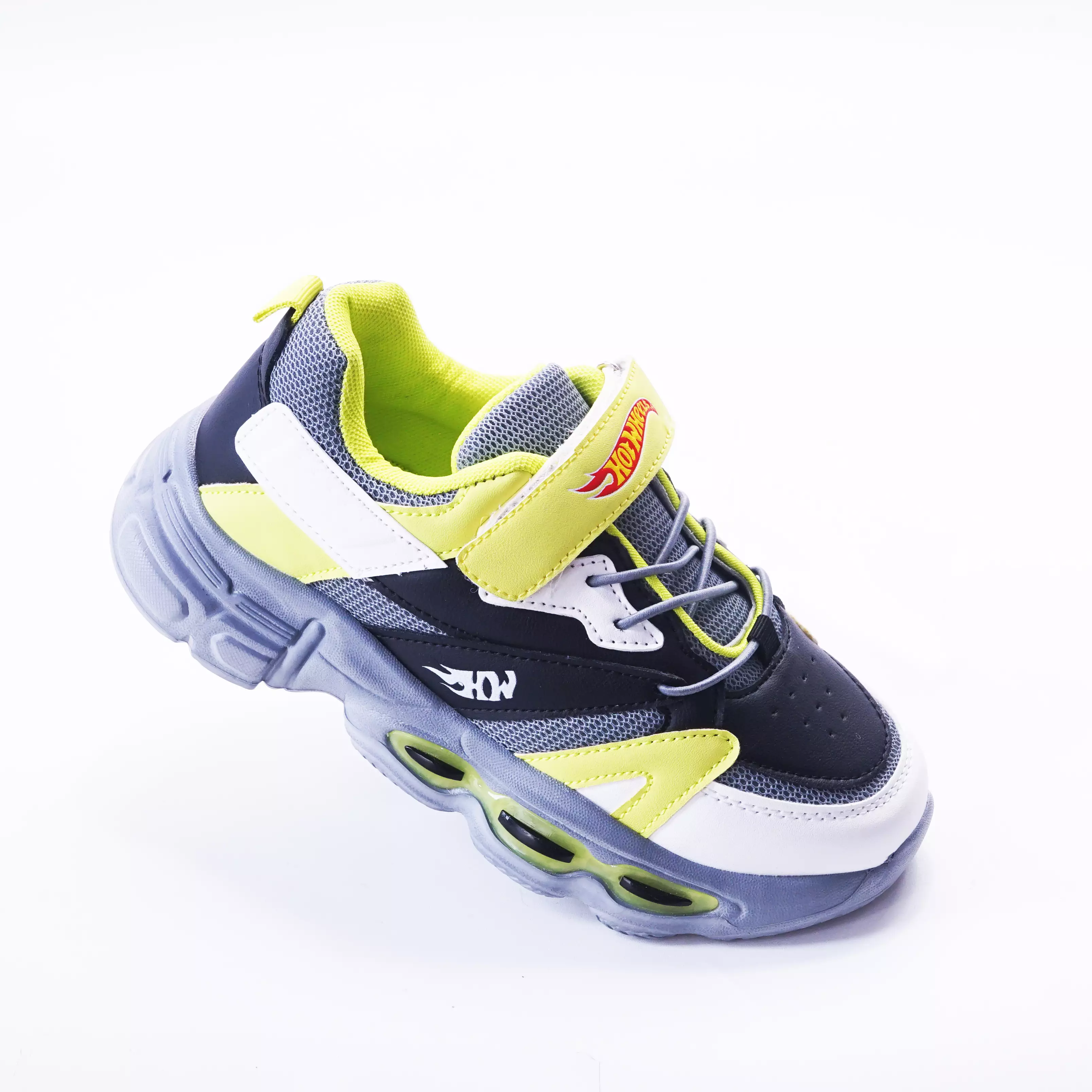 HOTWHEELS - SEPATU SNEAKERS ANAK LAKI TEENS CH340389LT ABU MUDA/HITAM by Zandilac