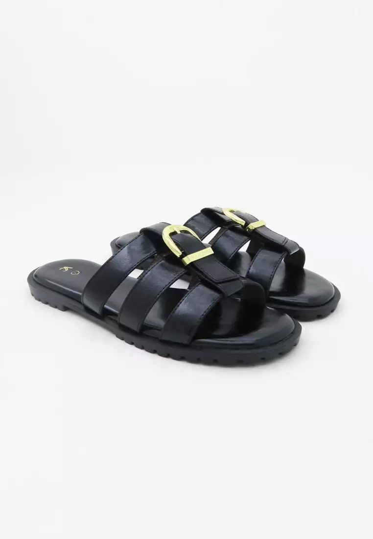 Slide On Flat Sandals