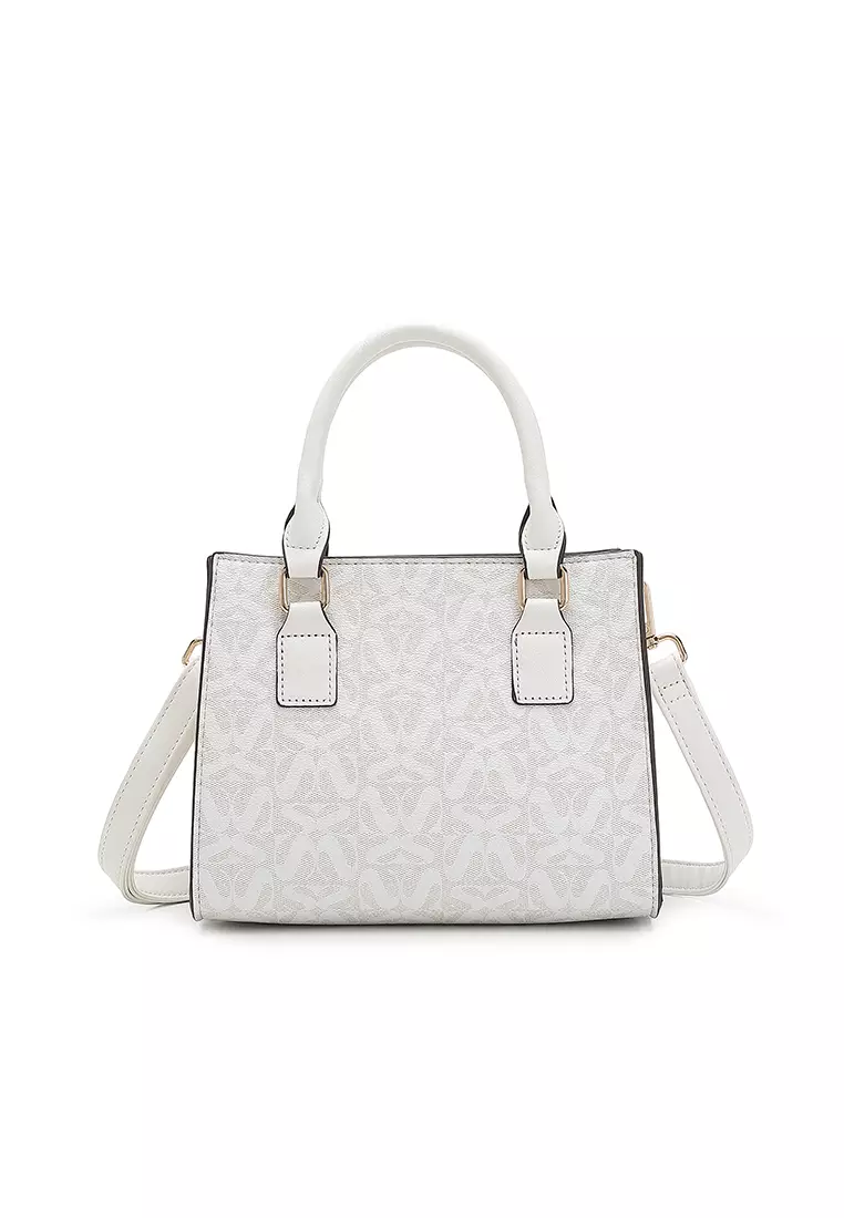 Women's Top Handle Bag / Sling Bag / Crossbody Bag / Shoulder Bag (Tas Tangan Wanita / Tas Selempang Wanita / Tas Bahu Wanita) - Krem