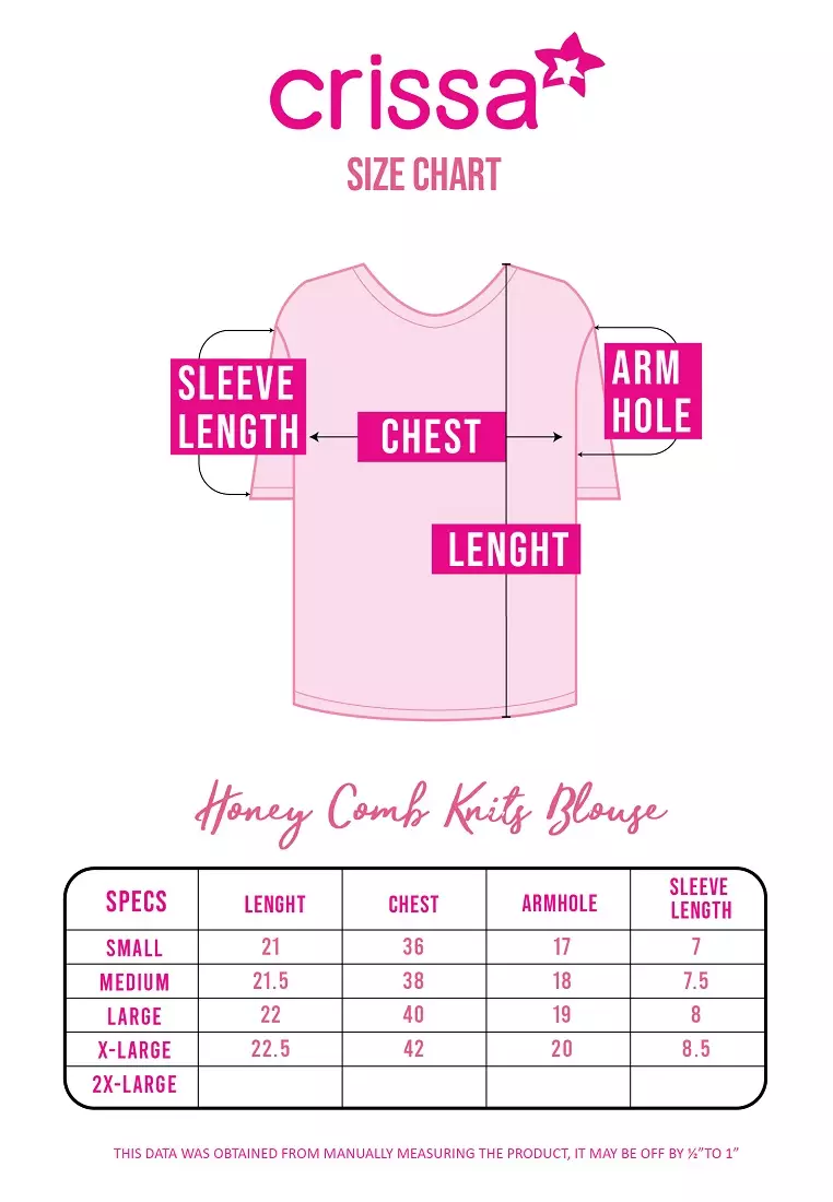 Honey Comb Knits Short Sleeves Blouse