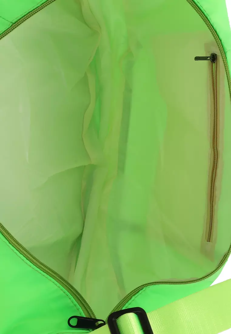 Buy London Rag Nylon Hobo Bag With Adjustable Straps in Shiny Green ...