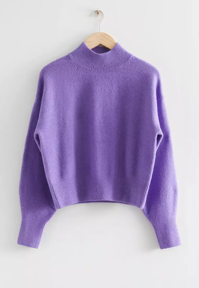 Purple hotsell mock turtleneck