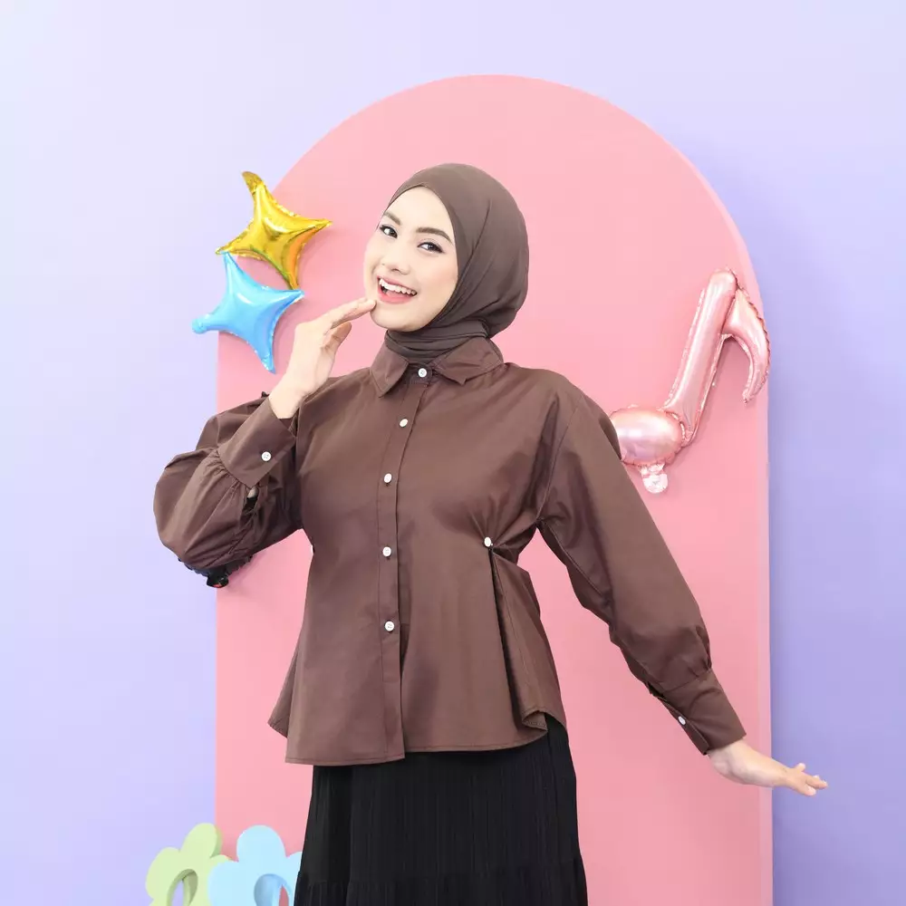 Dyandra Kemeja - Coffee M19730 R42S2