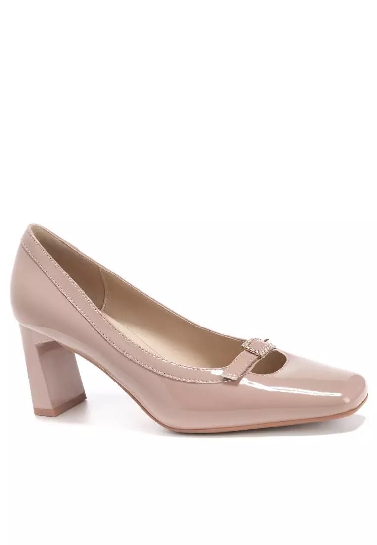 Discount on Twenty Eight Shoes  shoes - SKU: 5CM Rhinestone Buckle Patent Leather Pumps BY2373-40