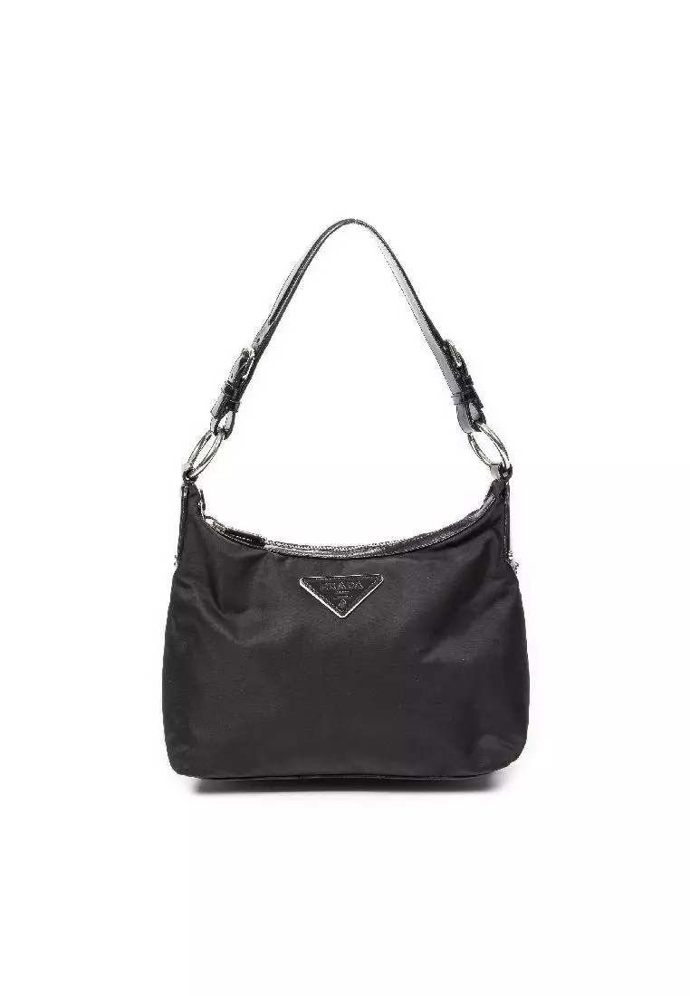 Prada Pre loved Logo Zip Hobo 2023 Buy Prada Online ZALORA