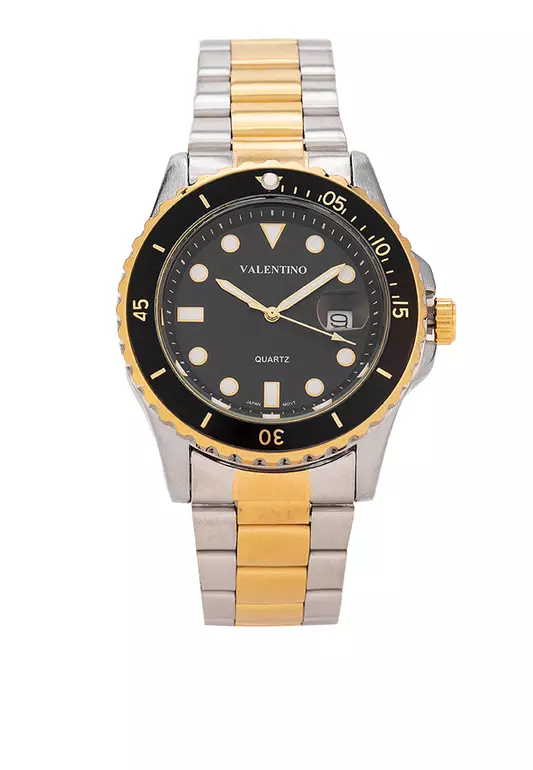 Analog Watch 20122409-Two Tone - Black Dial