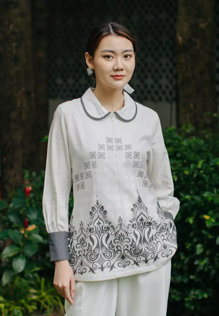 My Aksa Batik Wanita Blouse Dobby Furing Ayla Altan Raya Series