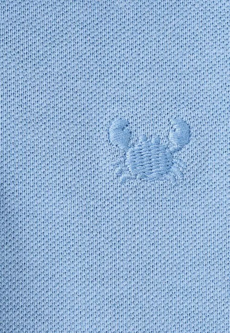 Short-Sleeved Cotton Polo Shirt