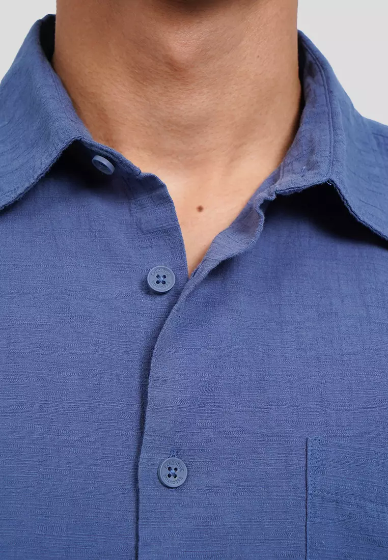 Regular Fit Textured Short Sleeve Shirt