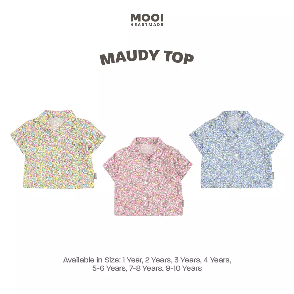 Mooi Atasan Anak Perempuan Maudy Top - Rose Tan