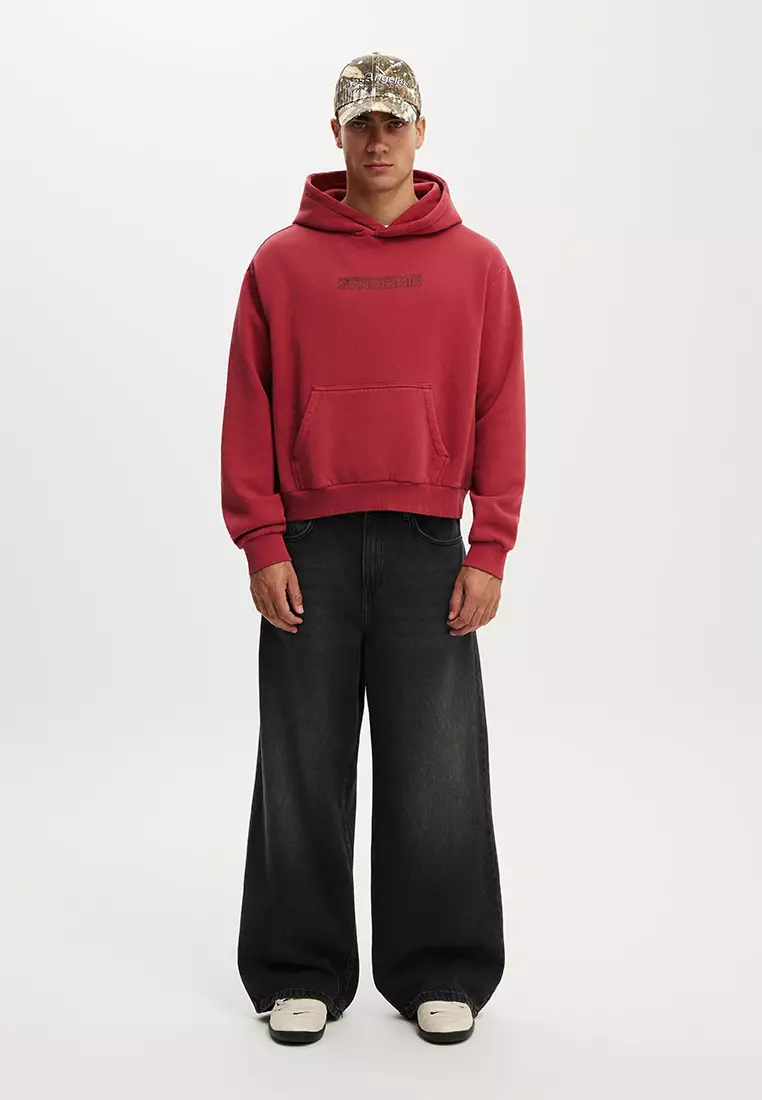 Cropped Fit Graphic Hoodie