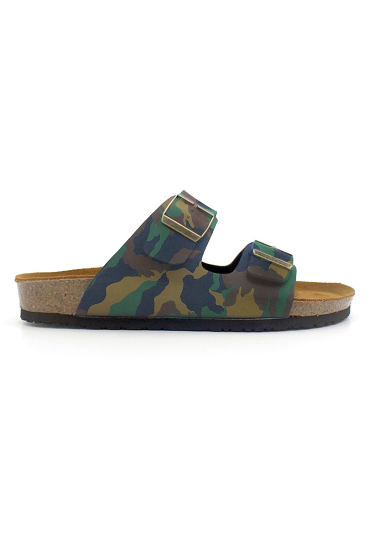 Athens - Camouflage Leather Sandals & Flip Flops