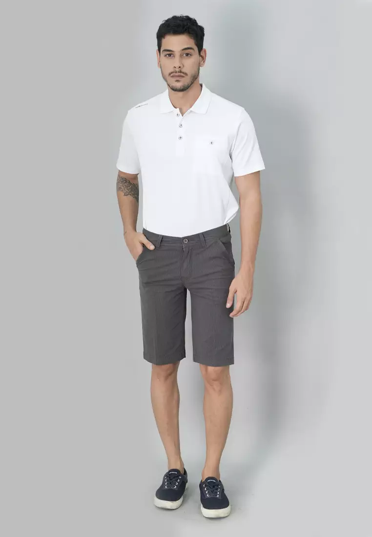 LGS - Celana Pendek Chinos Pria Warna Abu-Abu CSS.344.S056.003.C