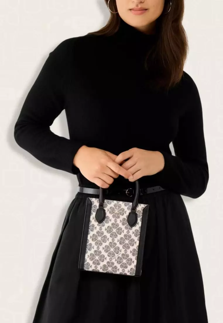 Kate Spade Signature Spade Flower Mini Tote Black Multi