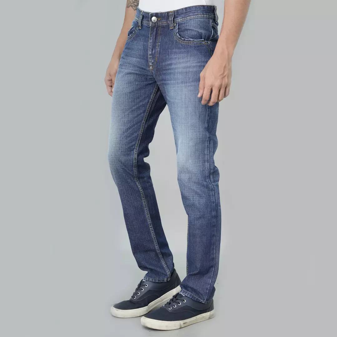 LGS - Celana Jeans Panjang Warna Biru Denim Motif Washed - JPF.209.P103.A674.C