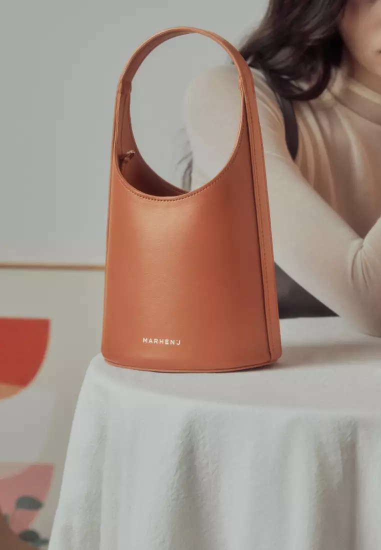 TIN Vegan Leather Crossbody Bag Brick Orange