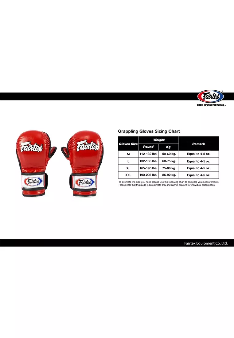 Fairtex Super Sparring MMA Grappling Gloves - FGV18 - Black/Red
