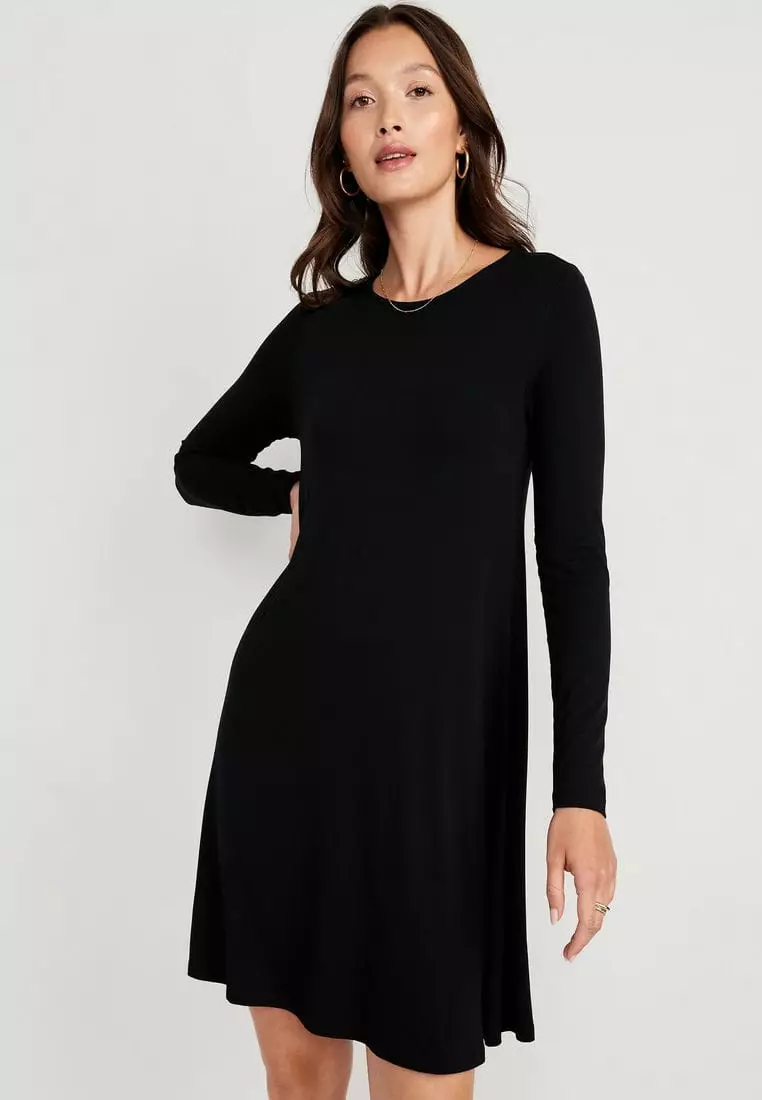 blue dress for baby girl Boden Women's Naomi Relaxed Jersey Dress in Black