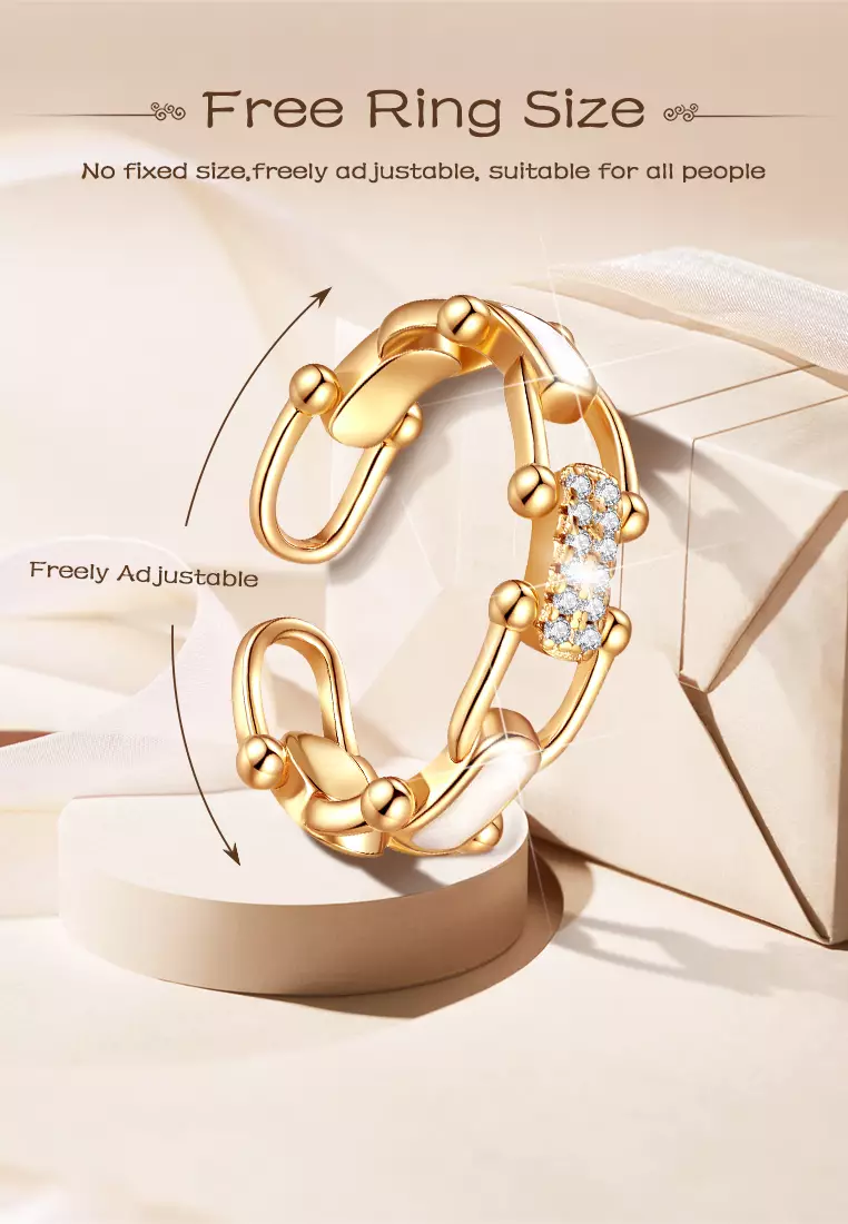 Cincin Wanita Titanium Korea Elegan Style Perhiasan Wanita Original Free Size Cincin Cewek