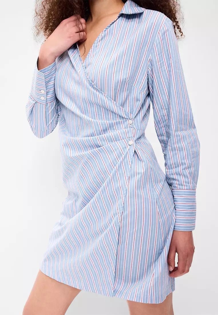 Wrap Mini Shirt Dress