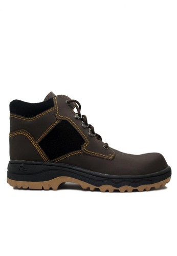 Cut Engineer Safety Boots New Jordan Steel Leather Dark Brown
