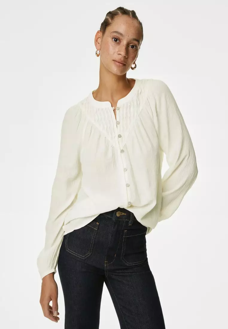 marks and spencer white blouse ladies