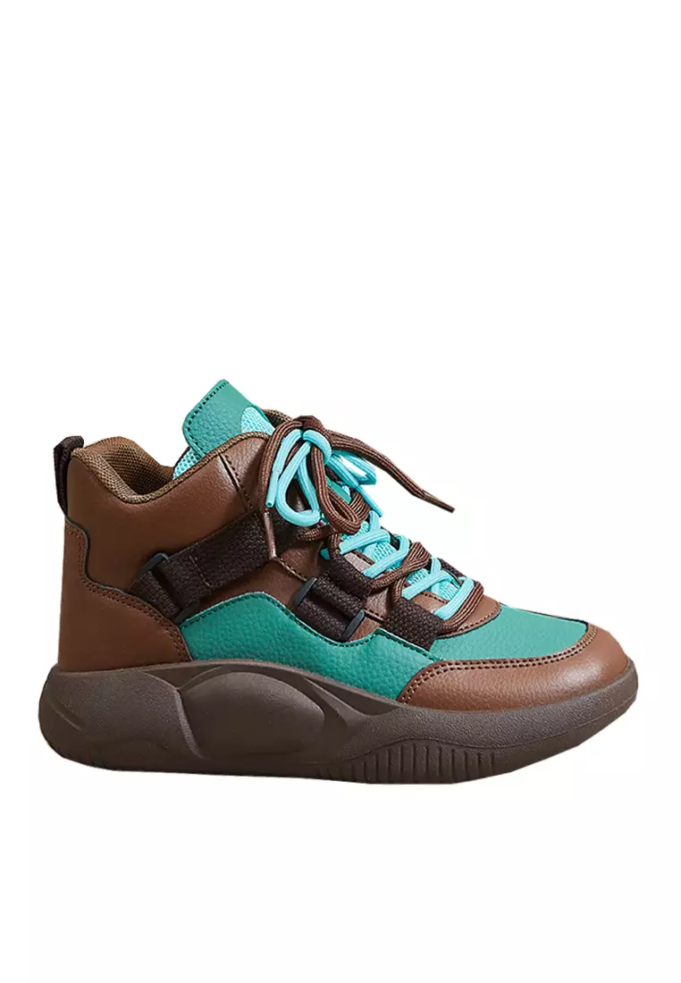 Discount on Twenty Eight Shoes  shoes - SKU: VANSA Color Block High Top Platform Casual Shoes VPW-T3882