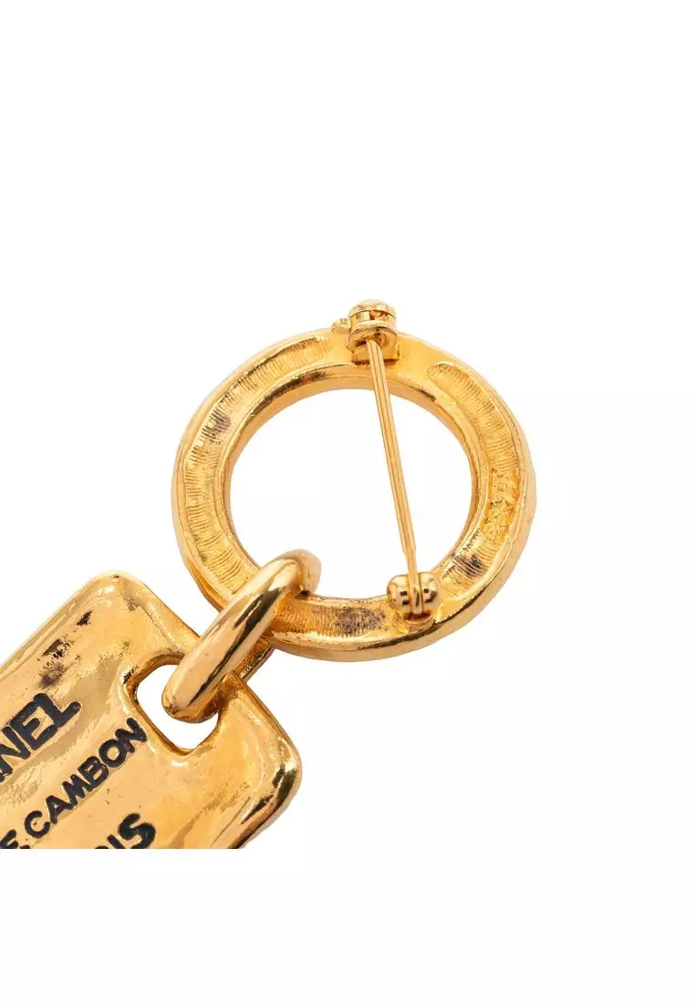 Chanel Pre-Loved Chanel Gold Plated 31 Rue Cambon Tag Brooch 2026
