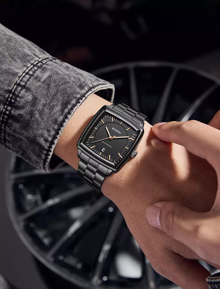 Jam Tangan Pria Original Full Luminous Kuarsa Jam Tangan Cowok Tali Stainless Steel Fashion Classic allblack