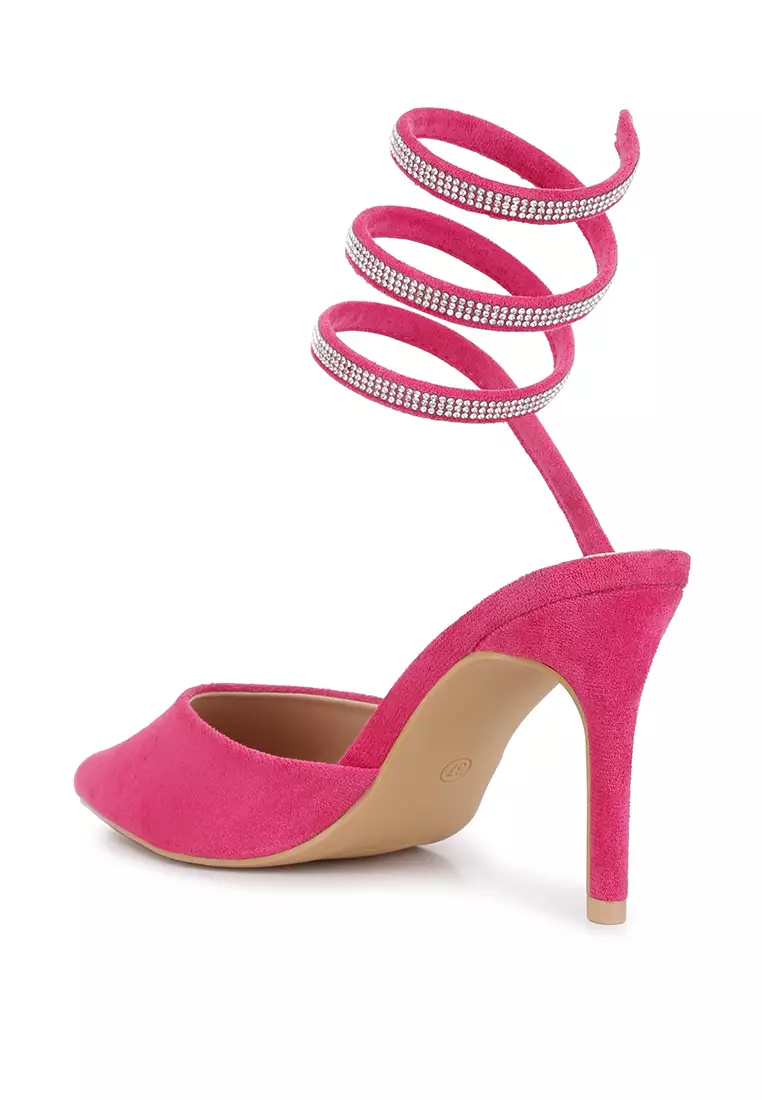 Fuchsia open hot sale toe heels