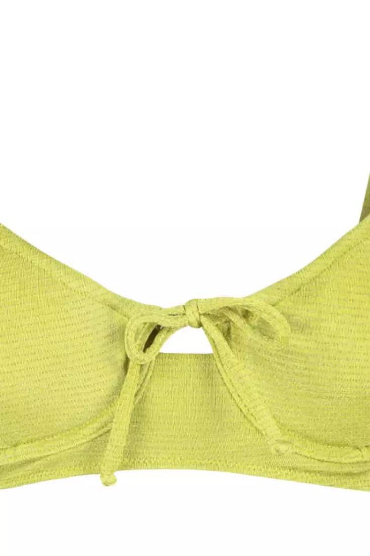 Buy Trendyol Green Underwire Binding Glittery Glitter Bikini Top 2023