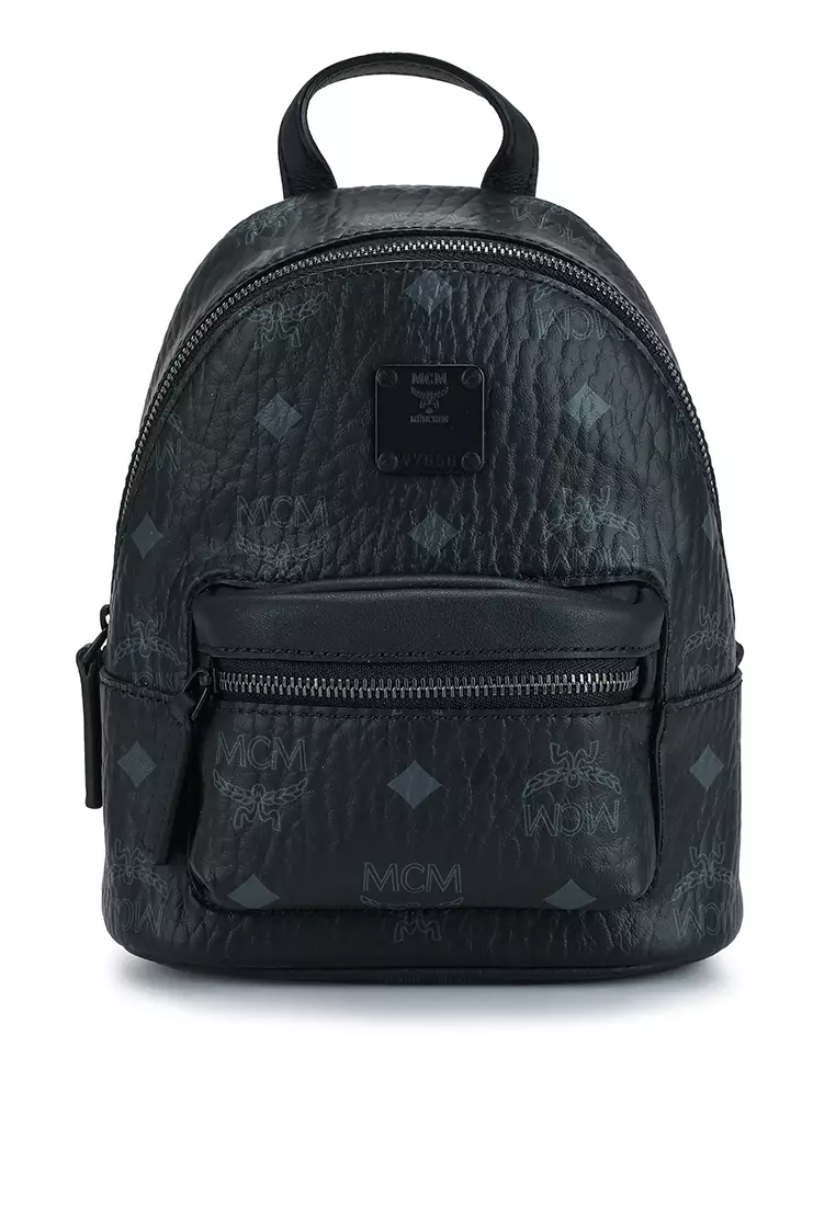 Mcm small best sale backpack black