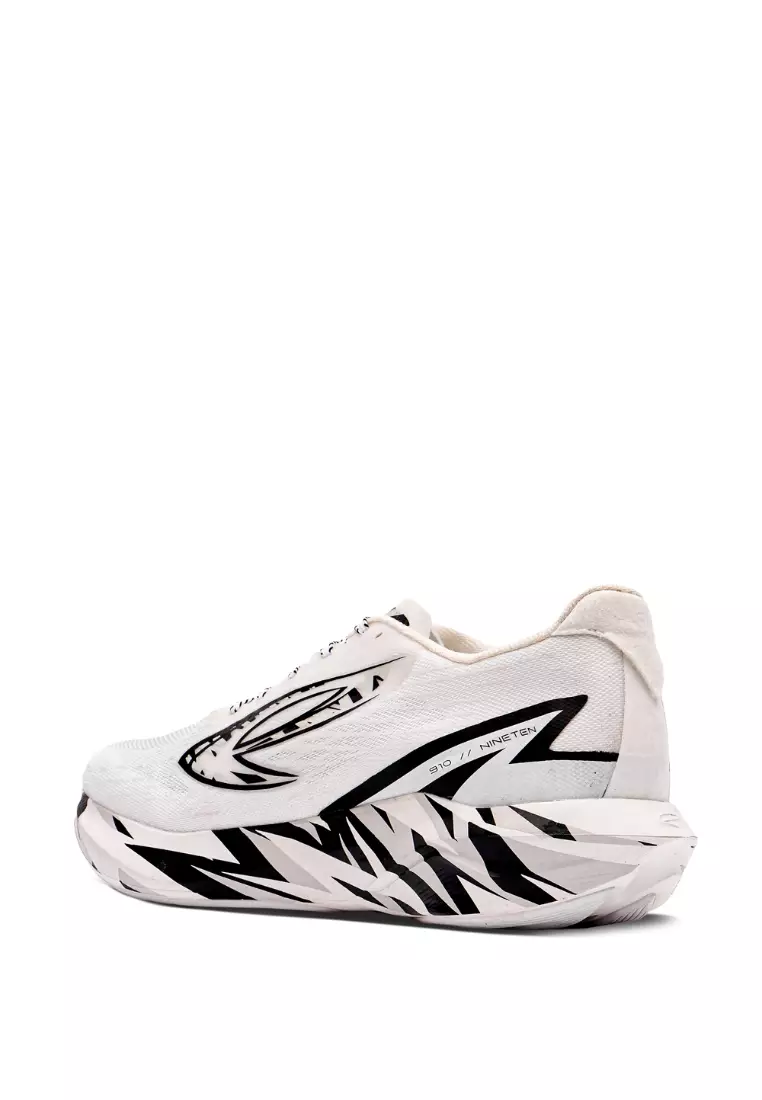 910 Nineten Haze Strike Knit Sepatu Lari - Putih/Hitam/Abu