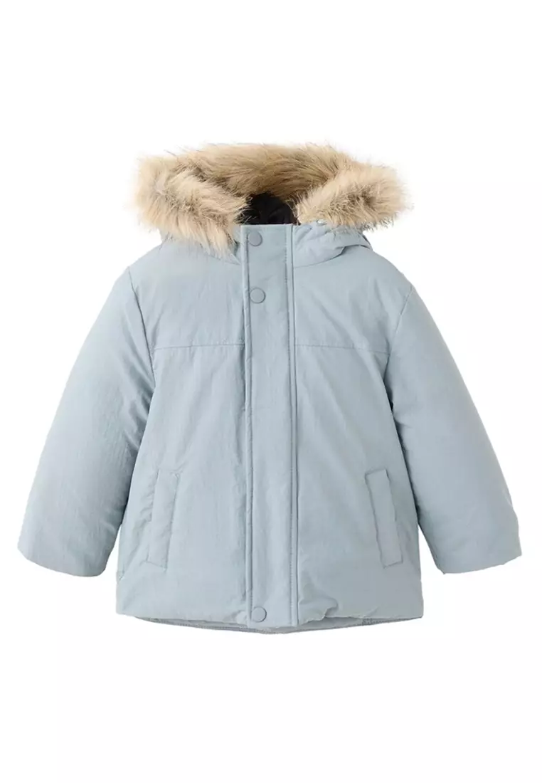 Anorak with Shearling-Effect Hood